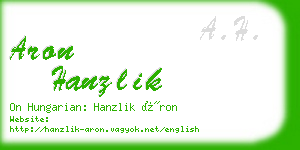 aron hanzlik business card